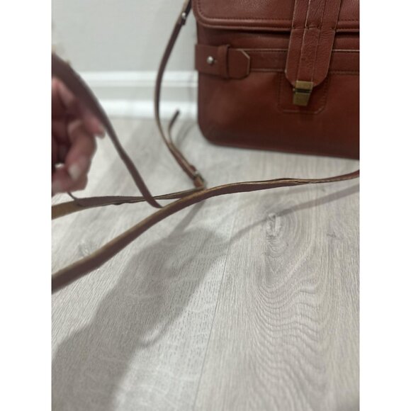 Kooba Satchel Crossbody Bag Womens Brown‎ Leather Top Handle Adjustable Strap - Picture 5 of 13